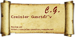 Czeisler Gusztáv névjegykártya